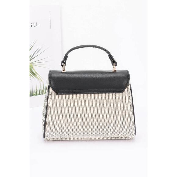 Canvas Top Handle Flap Bag - Picture 3 of 5